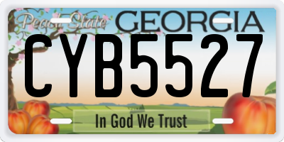 GA license plate CYB5527