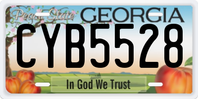 GA license plate CYB5528