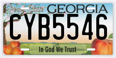 GA license plate CYB5546