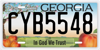 GA license plate CYB5548