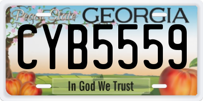 GA license plate CYB5559