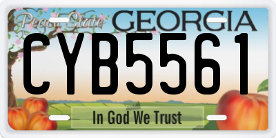 GA license plate CYB5561