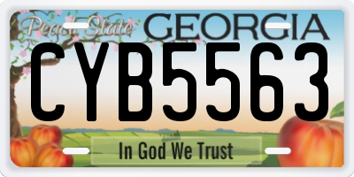 GA license plate CYB5563