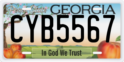 GA license plate CYB5567