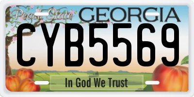 GA license plate CYB5569
