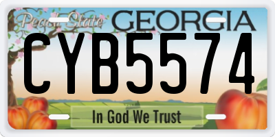 GA license plate CYB5574