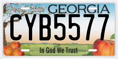 GA license plate CYB5577