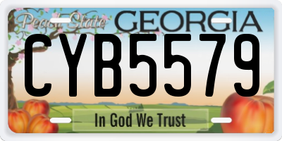 GA license plate CYB5579