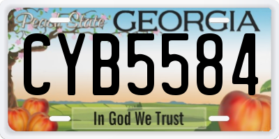 GA license plate CYB5584