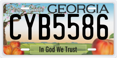 GA license plate CYB5586