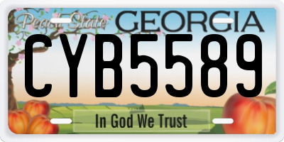 GA license plate CYB5589