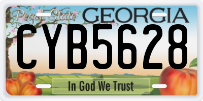 GA license plate CYB5628