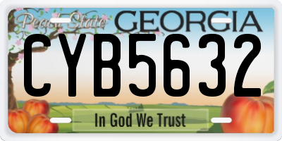 GA license plate CYB5632