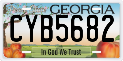 GA license plate CYB5682