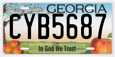 GA license plate CYB5687
