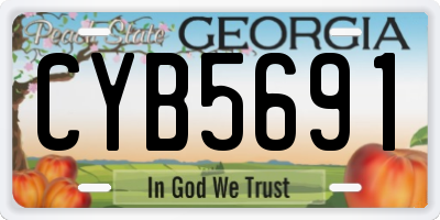 GA license plate CYB5691