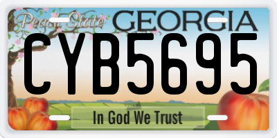 GA license plate CYB5695