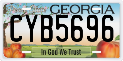 GA license plate CYB5696