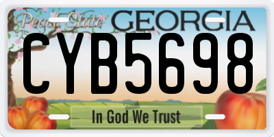 GA license plate CYB5698