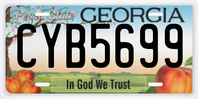 GA license plate CYB5699