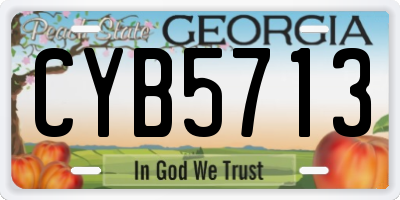 GA license plate CYB5713