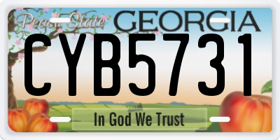 GA license plate CYB5731