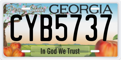 GA license plate CYB5737