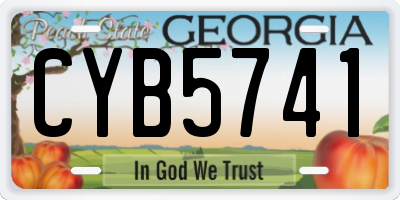 GA license plate CYB5741