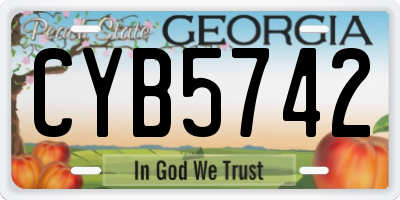 GA license plate CYB5742