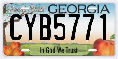 GA license plate CYB5771