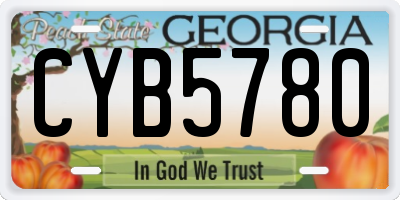 GA license plate CYB5780