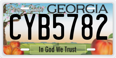 GA license plate CYB5782