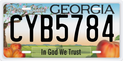GA license plate CYB5784