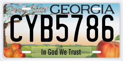 GA license plate CYB5786