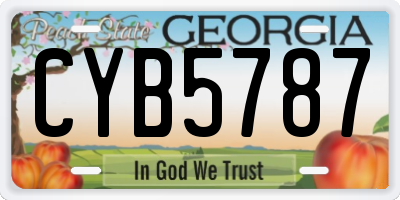 GA license plate CYB5787