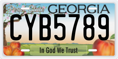 GA license plate CYB5789