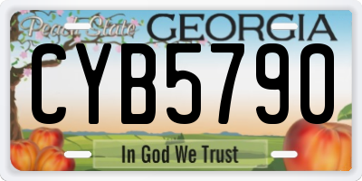 GA license plate CYB5790