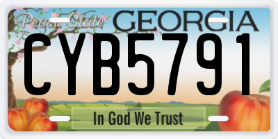 GA license plate CYB5791