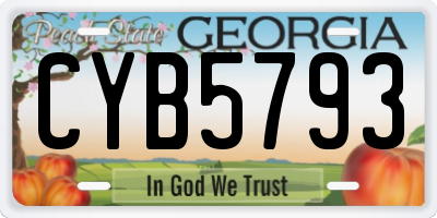 GA license plate CYB5793