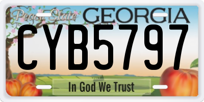 GA license plate CYB5797
