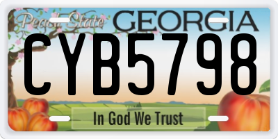 GA license plate CYB5798