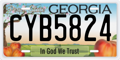 GA license plate CYB5824