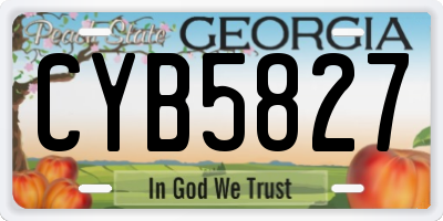GA license plate CYB5827