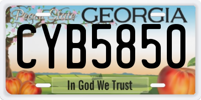 GA license plate CYB5850