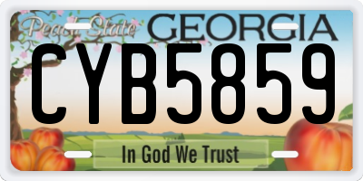 GA license plate CYB5859