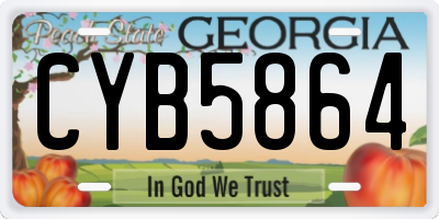 GA license plate CYB5864