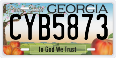 GA license plate CYB5873