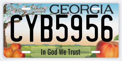 GA license plate CYB5956
