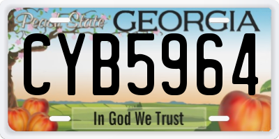 GA license plate CYB5964