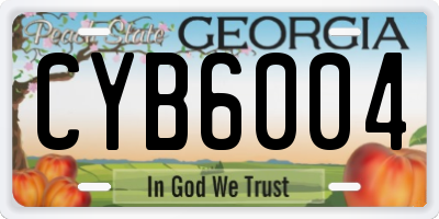 GA license plate CYB6004